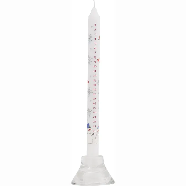 Alison Gardiner Adventskaars 'Sneeuwmannen' - Kerstdecoratie White