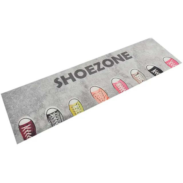 vidaXL Keukenmat wasbaar shoezone-print 45x150 cm fluweel Meerkleurig