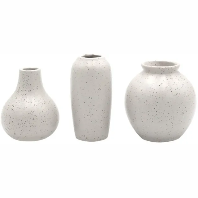 Leeff Mini Vazen Meike - Keramiek - Set van 3 - Grijs