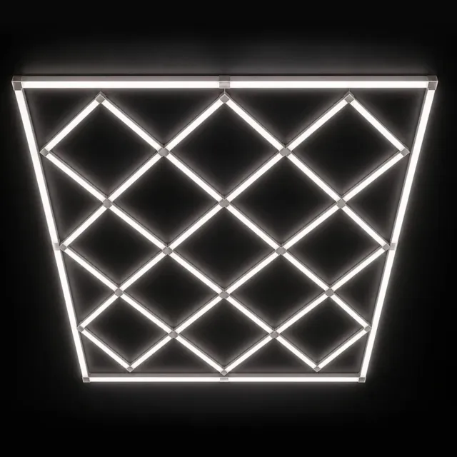 Dita Hexagon Prism LED Verlichting - Wit Licht - Diamantvormige LED Panelen - Garage Verlichting - Kapsalon Verlichting - Barbershop Verlichting - Auto Detailing - Salon Verlichting - LED Plafondverlichting - HLT13PC