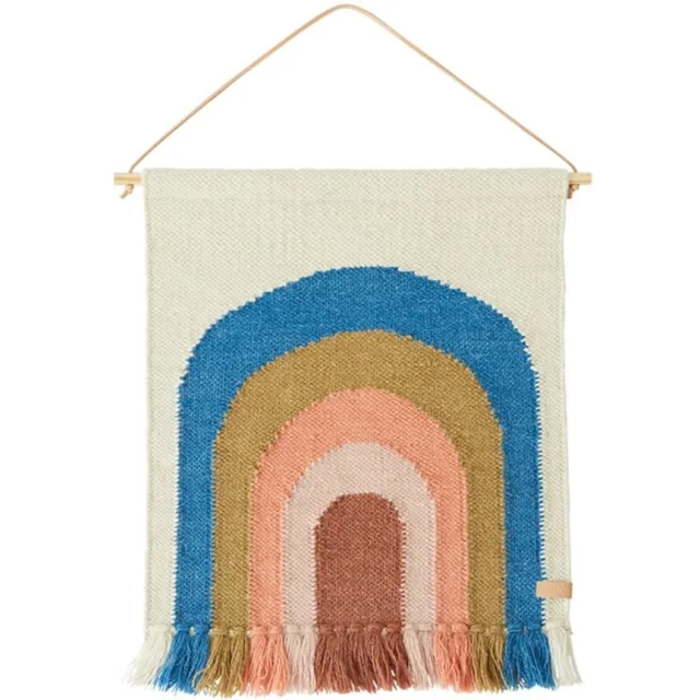 OYOY Follow The Rainbow Mini Wandkleed - Blue Bruin
