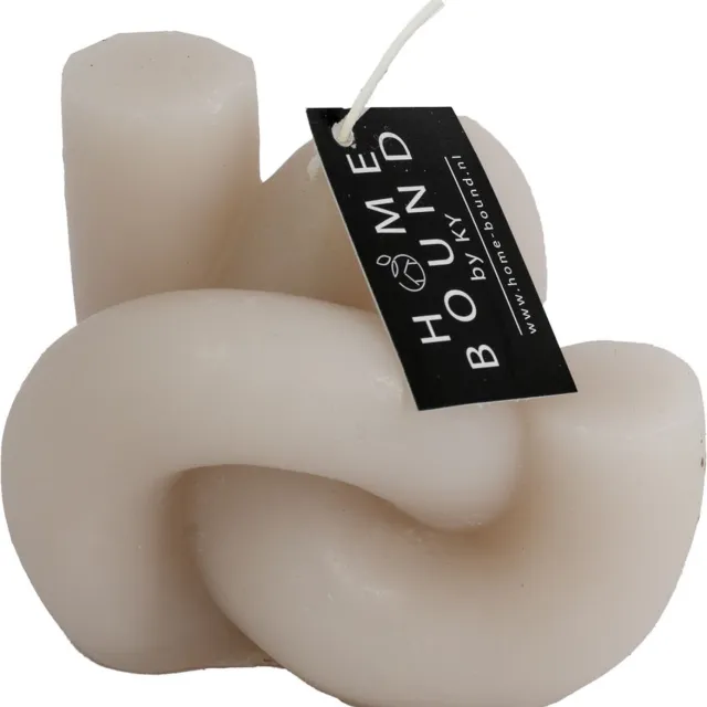 homebound by ky Kaars organisch taupe | 9,5x8,5x8cm | figuurkaars organisch Zand