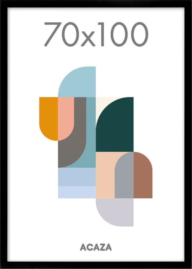 Acaza Fotolijst - Fotokader - Fotolijst 70x100 cm - Fotokader 70x100 cm - MDF Hout - Zwart