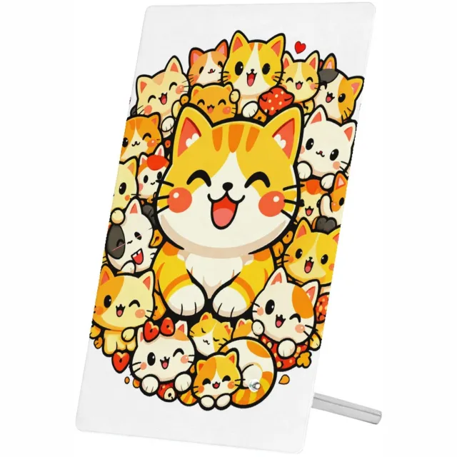 Mr Cadeautjes Glasframe 11 x 16 - design Een compacte cirkel van vrolijke dieren rond één grote hoofd | cadeau Wit