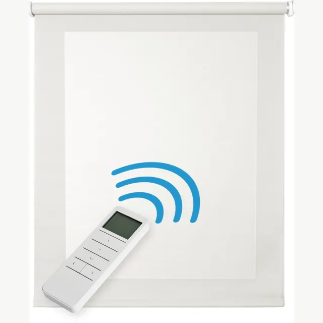 Storesdeco Motorgecontroleerd Screen rolgordijn, thermische isolatie,Wit 180x250cm White Motor