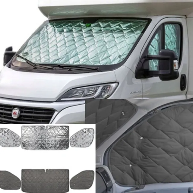 Geschikt voor Fiat Ducato Raamisolatie Fiat Ducato Citroën Jumper Peugeot Boxer vanaf 2014 zilver-black X290 Zilver-Zwart