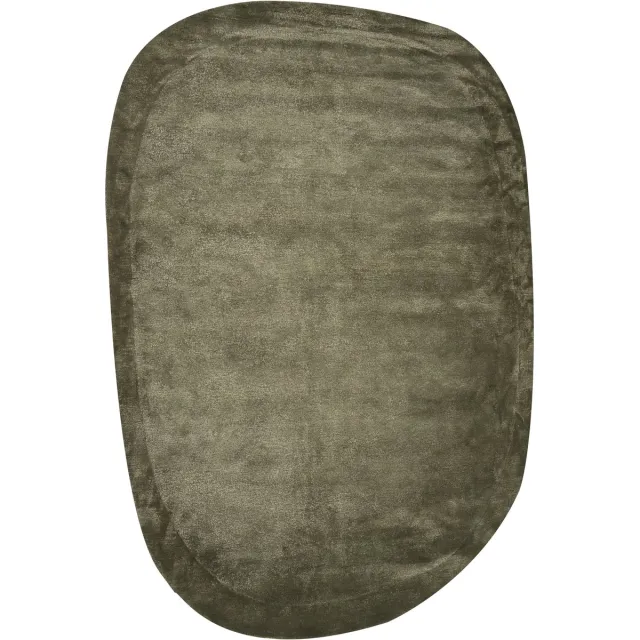 Beliani MITHA - Vloerkleed - Olijfgroen - Viscose