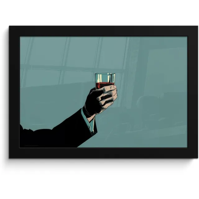 FrameYourWall Poster in lijst - Fotolijst 30x20 cm - Posters - Arm - Glas - Pak - Blauw - Posterlijst zwart - Decoratie - Wanddecoratie woonkamer - Muurdecoratie slaapkamer - Kerstversiering - Kerstdecoratie voor binnen - Kerstmis