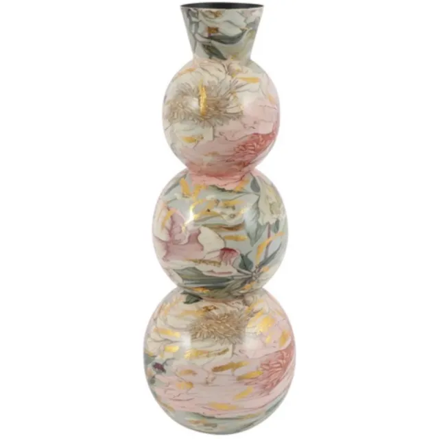 Highfield Vaas roze/wit 18-18-49CM (L-B-H) Rosé/Wit
