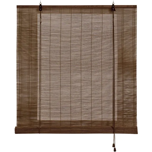 Storesdeco Bamboe rolgordijn voor binnen en buiten - Donkerbruin, 150x175 cm Brown