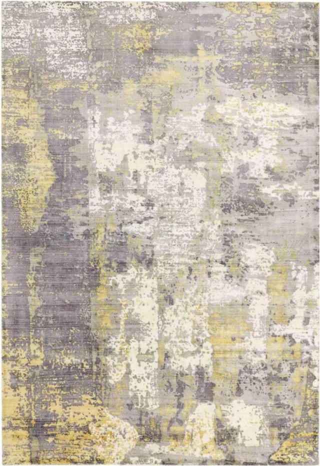 Eazy Living Easy Living - Gatsby-gold Vloerkleed - 200x290 - Rechthoek - Laagpolig Tapijt - Industrieel - Geel, Grijs