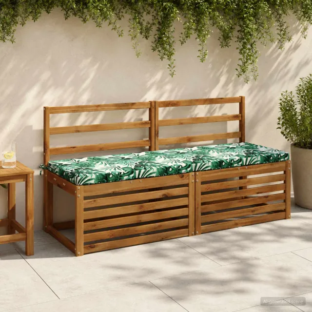 vidaXL Bankkussen SOEST 100% Polyester Bladpatroon 140 x 50 x 5 cm Groen