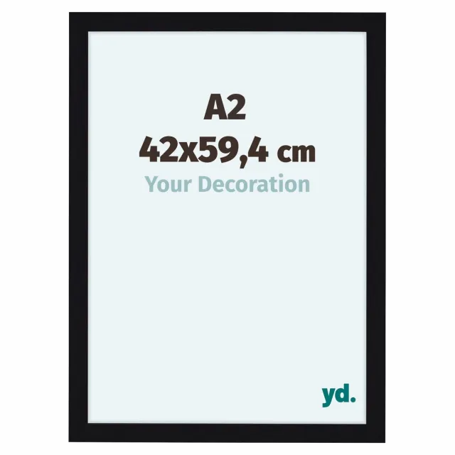yd. Your Decoration - Fotolijst A2 42x59,4 cm - MDF - Zwart Hoogglans - Como