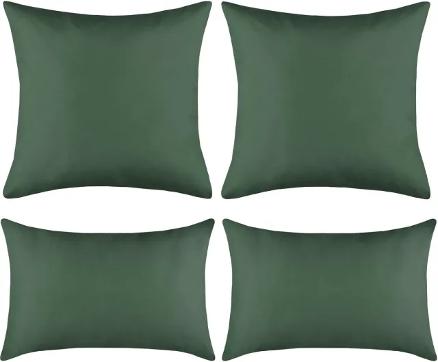Stof Set van 8 kussens Hawaii - donkergroen - sierkussens - polyester - 2 maten