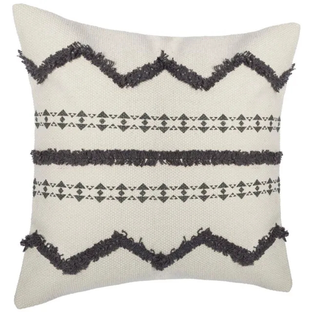 Atmosphera Créateur d'intérieur® Vloerkleed Atmosphera rond D120 met 2 sierkussens 40 x 40 cm - bohemian stijl - rond tapijt - vloerkleden - kussens - katoen - set tapijt met kussen Gris