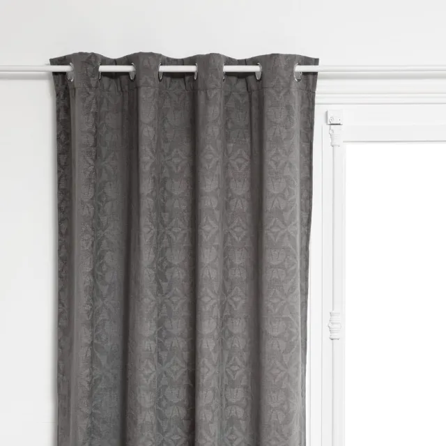 Atmosphera Gordijnen Zuri velvet - 140 x 260 cm - Extra lang - Grijs