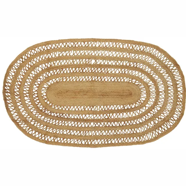 vidaXL Gebied Tapijt Naturel 152 x 245 cm Jute Bruin