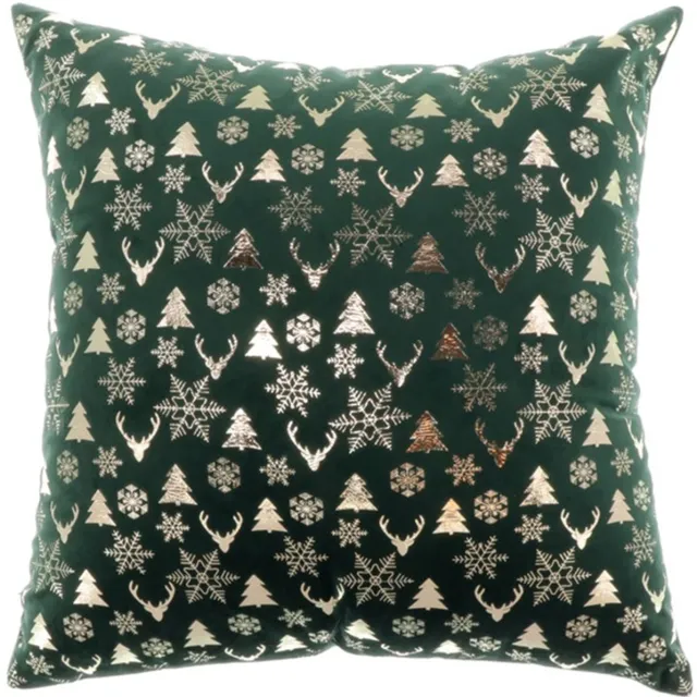 Unique Living Kussen Bernt 45x45cm dark green | Kussen woonkamer of slaapkamer Groen