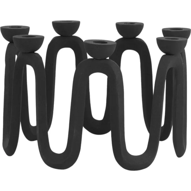 Nordal kandelaar Aplin zwart aluminium Ø31cm x 19,5cm