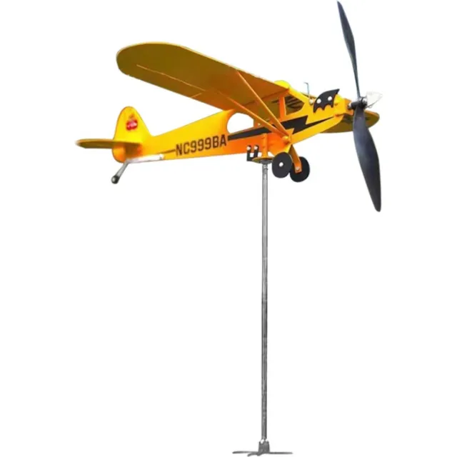 rimmo Vliegtuig Propeller Windwijzer Gazon Tuin Decoratie Wind Spinner Vliegtuig Model Moderne Sculptuur Windmolen geel