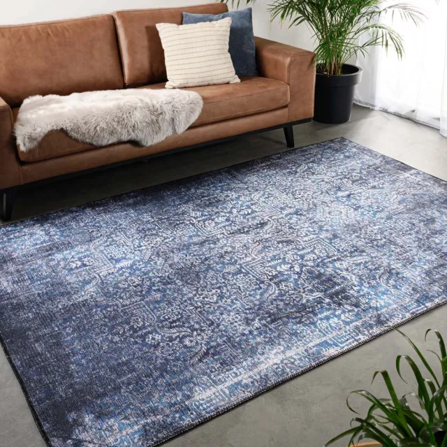 Heritaged Vintage vloerkleed - Fade Stellar blauw/zilver 230x330