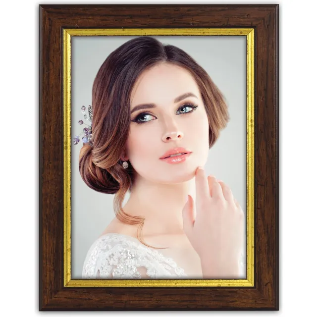 Zep Houten Fotolijst Novara bruin / goud voor foto formaat 20x30 - V12237