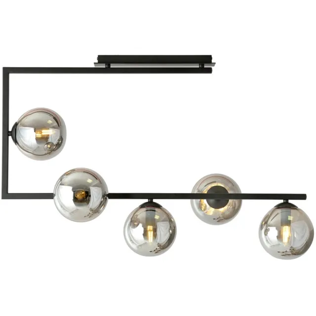 Emibig SOMA 5 BL GRAFIT - Moderne plafondlamp voor sfeervolle verlichting Zwartachtig