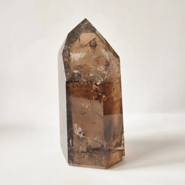 Moonlight Gemstones Rookkwarts Toren 300 gram – Hoge Kwaliteit Smoky Quartz met Diepe Insluitsels Edelsteen