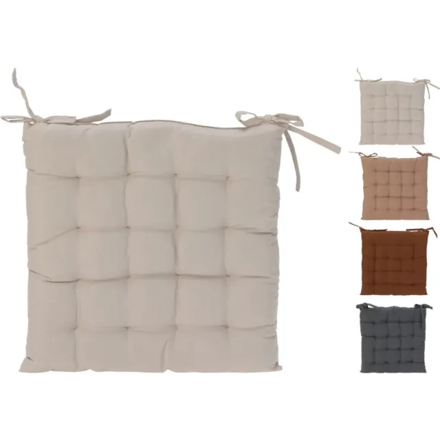 Excellent Houseware Stoelkussen 40 x 40 cm grijs