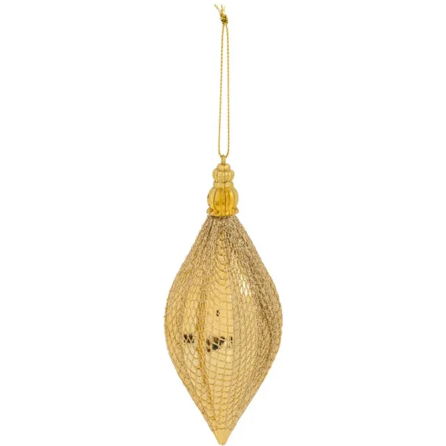 Feeric lights & Christmas Kerstbal van kunststof met metaalglans, 15 cm Doré