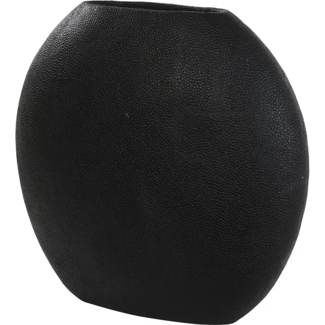 Light & Living Vaas Rayskin - Zwart - 49.5x20x45cm - Kunststof - Modern - Bloemenvaas - Woondecoratie - Decoratieve vaas voor woonkamer of slaapkamer