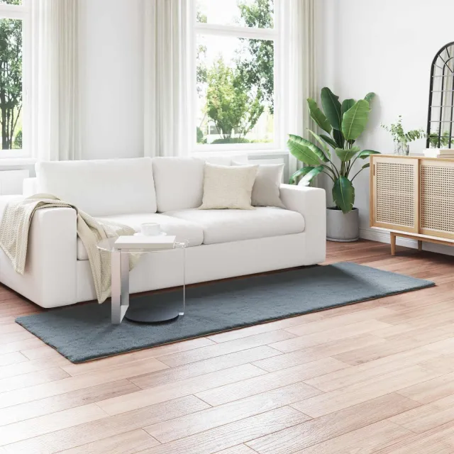 vidaXL Antislip vloerkleed van imitatie konijnenbont OLITE Antraciet, foto 2