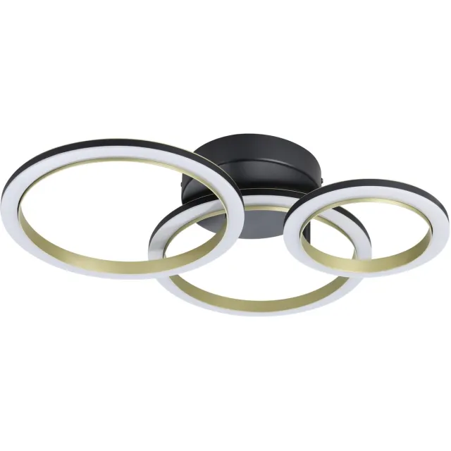 Eglo Calliera Plafondlamp - LED - 49 cm - Zwart/Goud/Wit - Dimbaar