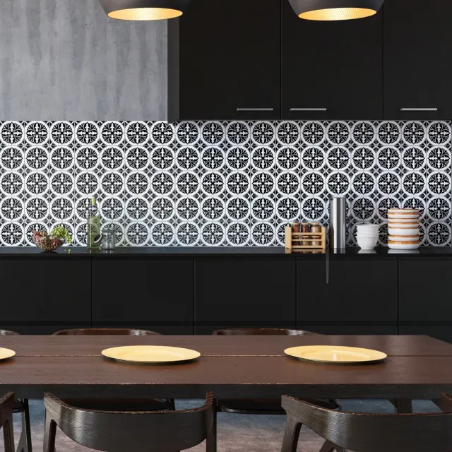 Ambiance Sticker Zelfklevende tegelmuurstickers voor keuken en badkamer - 30 Azulejos Carlos tegelstickers - 30 stickers 20x20cm Multi color
