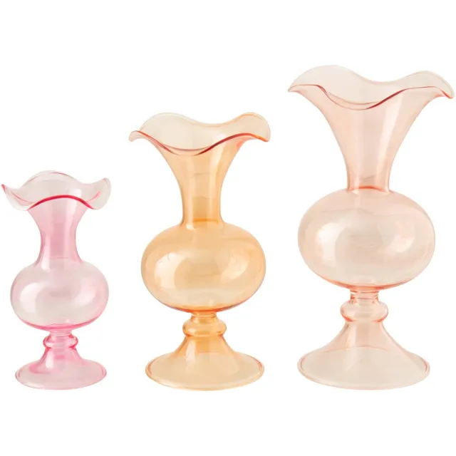 J-Line vaas Bal - glas - mix - set van 3 Multi
