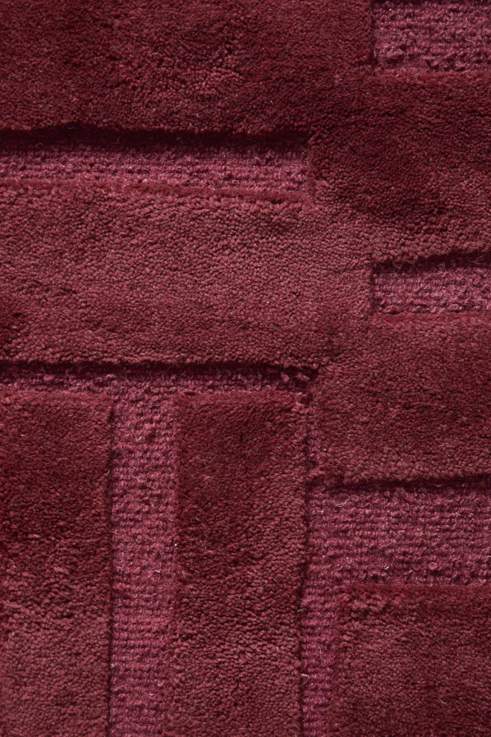 Studio LIVIT Velabu wol vloerkleed burgundy, foto 7