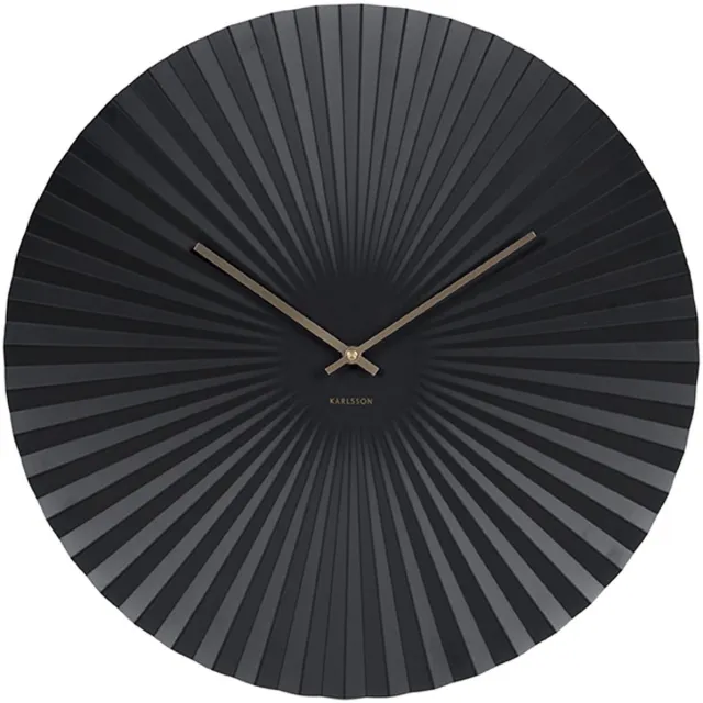 Karlsson Wandklok Sensu - XL Staal Zwart - Ø50cm - Scandinavisch