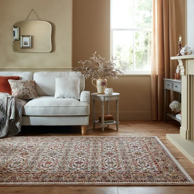 flycarpets Laagpolig Klassiek Vloerkleed - Vintage - Sandford - Creme 160 x 230 cm
