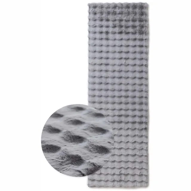 Tapeso Fluffy loper - Cloud zilver 80x250