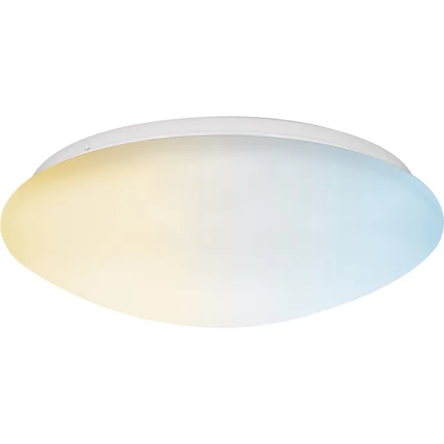Velvalux LED Plafondlamp - Velvalux - 12W 1300lm - Aanpasbare Lichtkleur CCT - Spatwaterdicht IP44 - Opbouw - Rond - Wit
