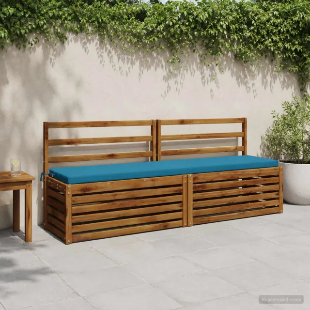 vidaXL Bank Kussens SOEST 2 st 100% Polyester Lichtblauw