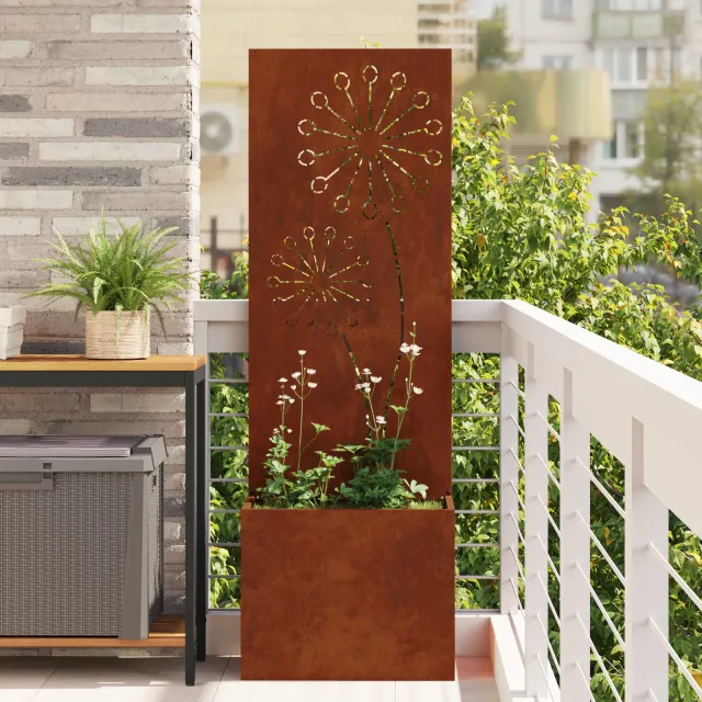 vidaXL Tuin Privacy Screen Roestig 50 x 32 x 150 cm Cortenstaal