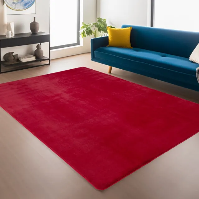 Ayyildiz Antislip Vloerkleed Joy Rood 80 x 150 cm Effen Kleur Zacht