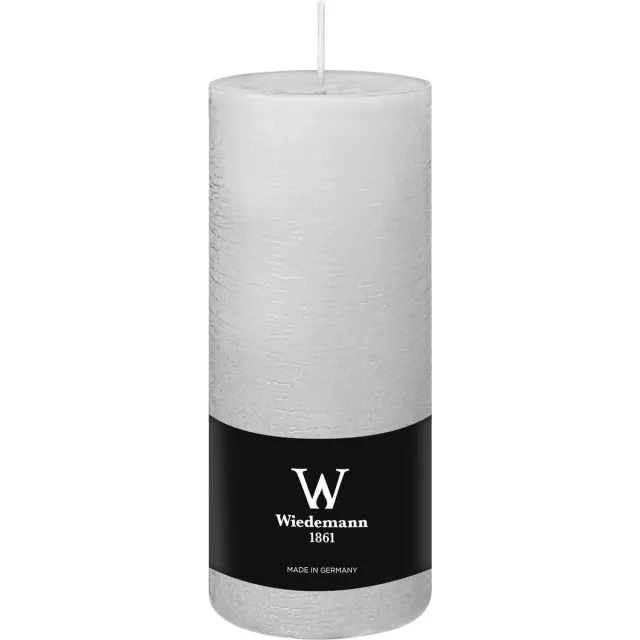 Wiedemann Cilinderkaars/stompkaars - rustieke kaars - wit - 7 x 16 cm - 66 branduren