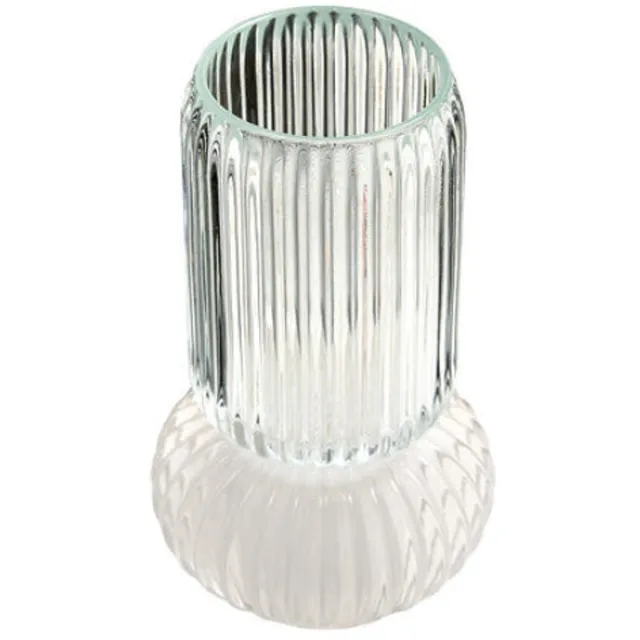 Atmosphera Lichtgevende Vaas - Ø11xH19cm - Werkt op batterijen - Wit