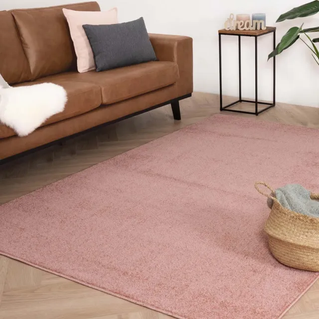 Tapeso Laagpolige loper - Fine roze 80x200