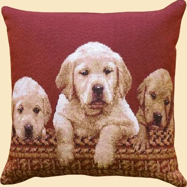 Gobelin tassen Kussenhoes - Honden - 3 puppies rood - Dogs - 314 Diverse