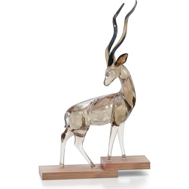 Swarovski Swarovski beeldjes African Sunset Kudu Anya 5557860 | decoratie object, kristal sierbeeld in warme Afrikaanse zonsondergang stijl Wit, Bruin