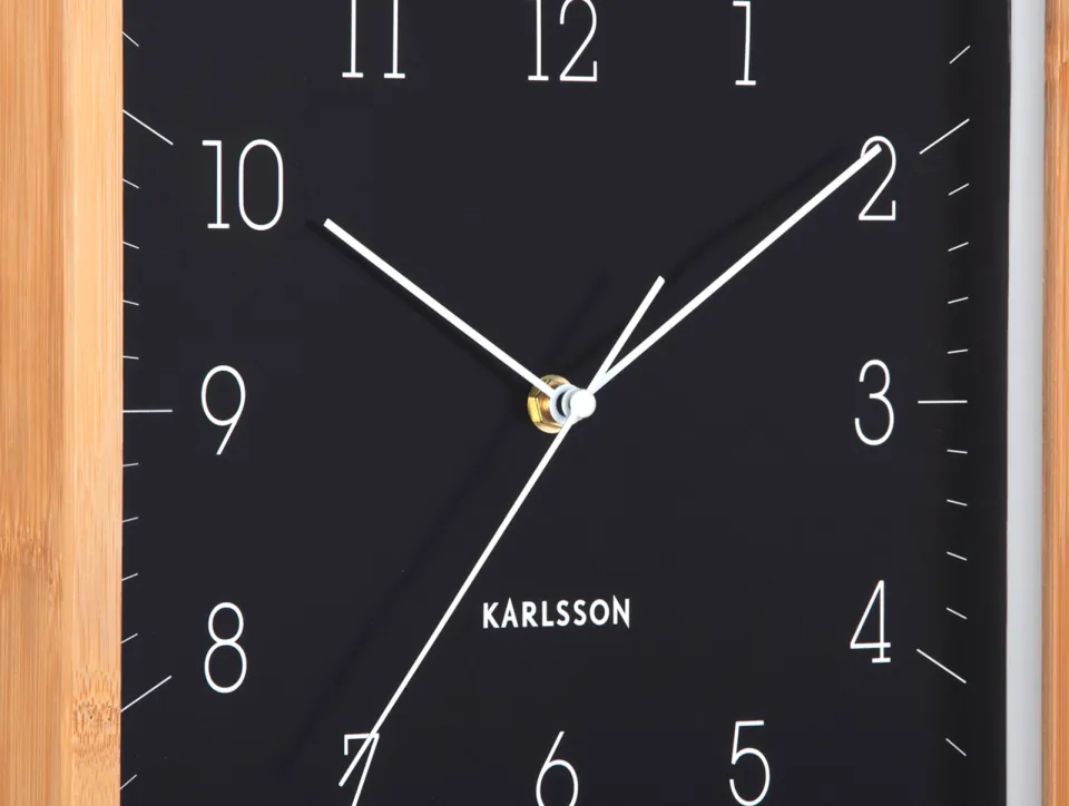 Karlsson Neat Cuadrado wandklok, vierkant 29,2 cm hout zwart, foto 5
