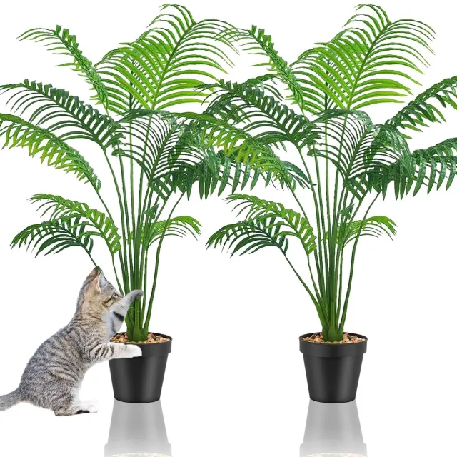 Ibenzoa Kunstplanten Set van Twee voor Binnen en Buiten - Realistisch Uitziende Groene Decoratie